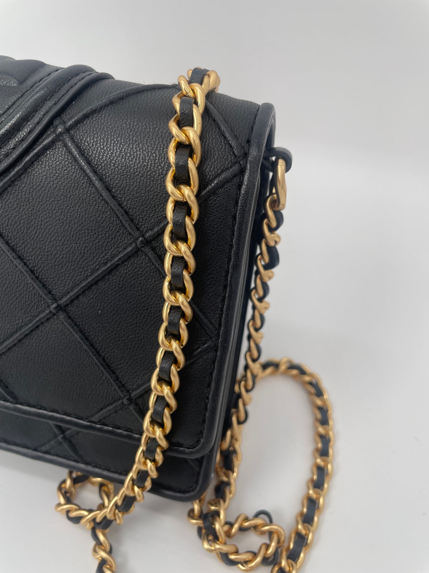 Preloved Tory Burch Fleming Soft Chain Wallet