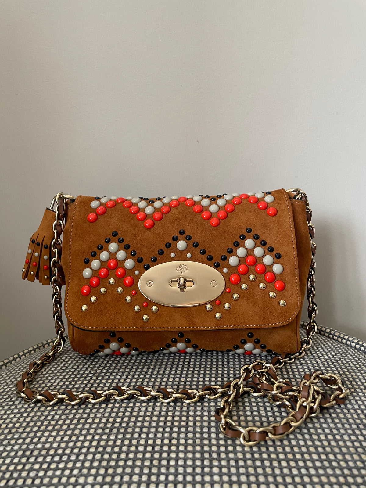 Preloved Mulberry Zigzag Lily Shoulder Bag, Small