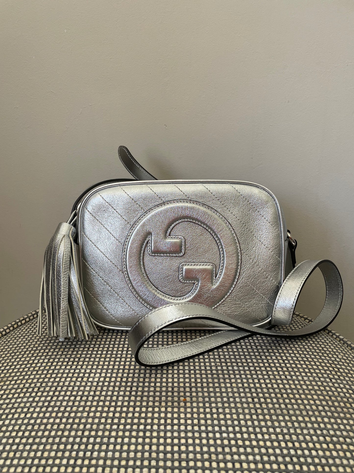 Preloved Gucci Blonde Crossbody Bag, Small