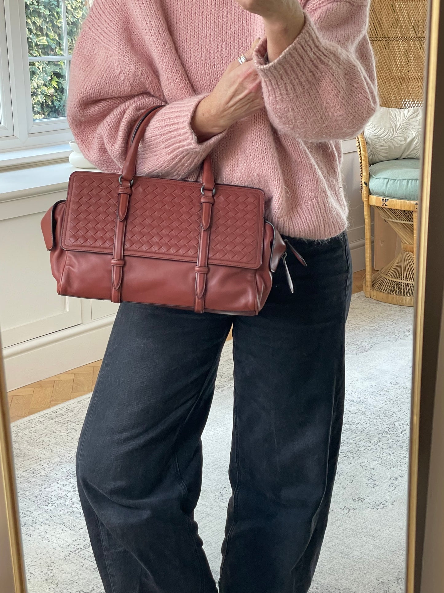 Preloved Bottega Veneta Nappa Intrecciato Monaco Satchel, Medium