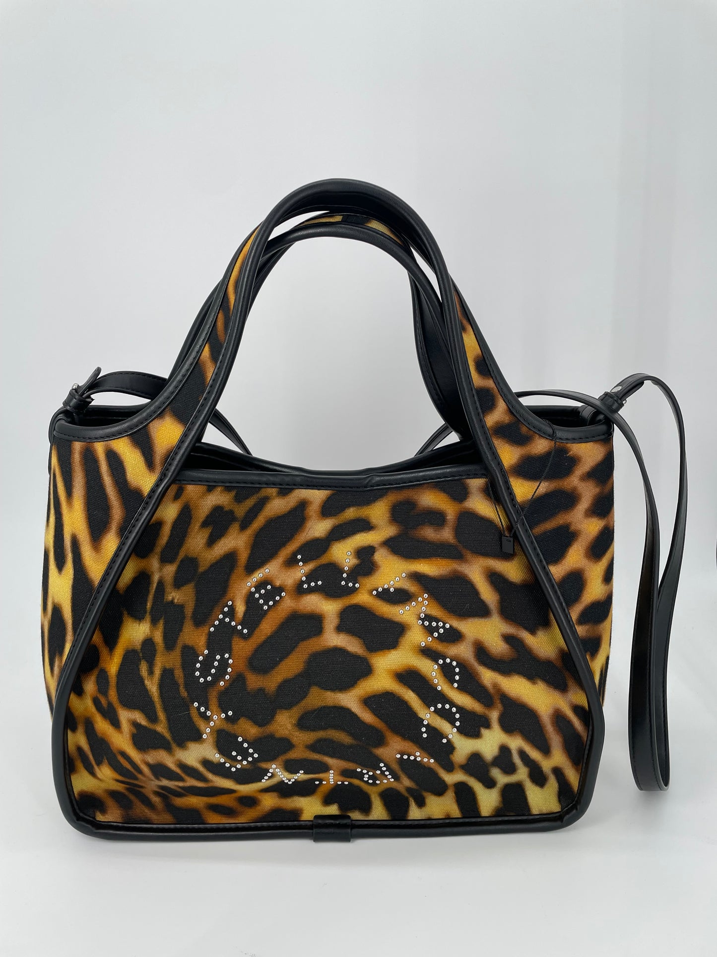 Preloved Stella McCartney Leopard Print Studded Tote Bag