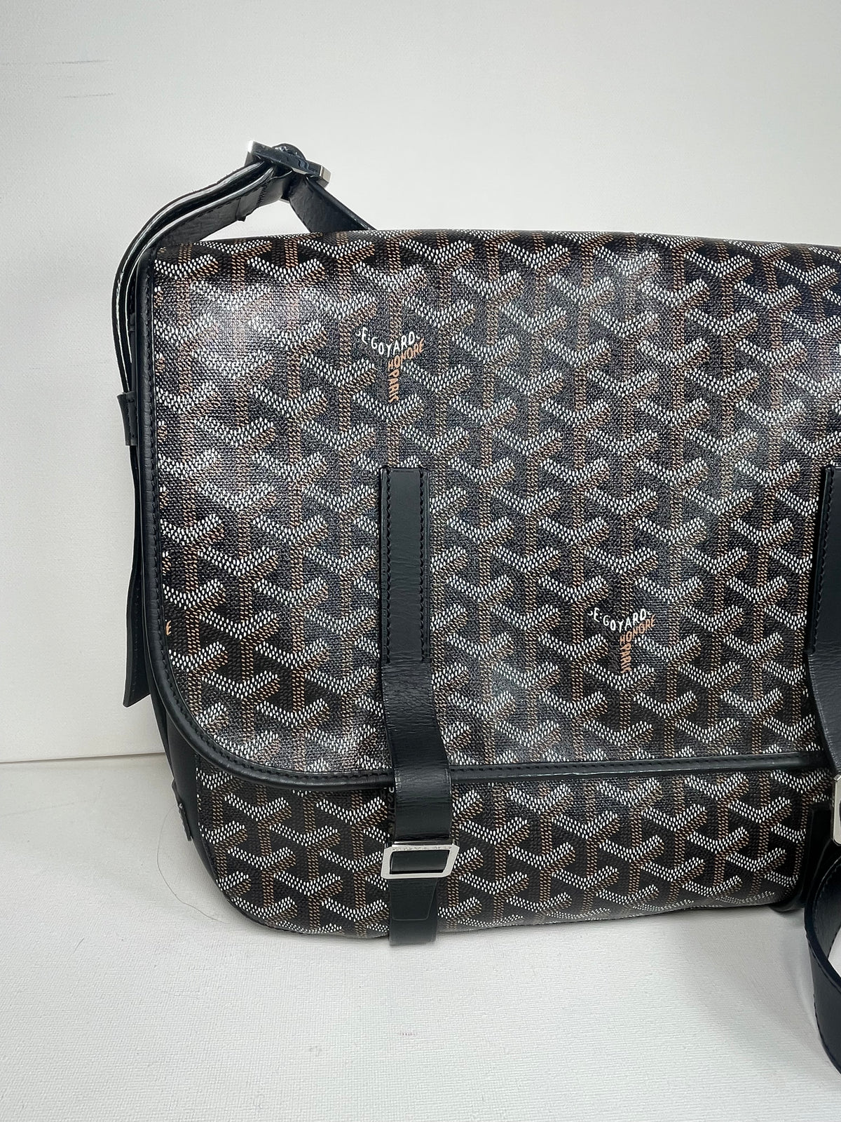 Preloved Goyard Goyardine Belvedere Messenger Bag, GM