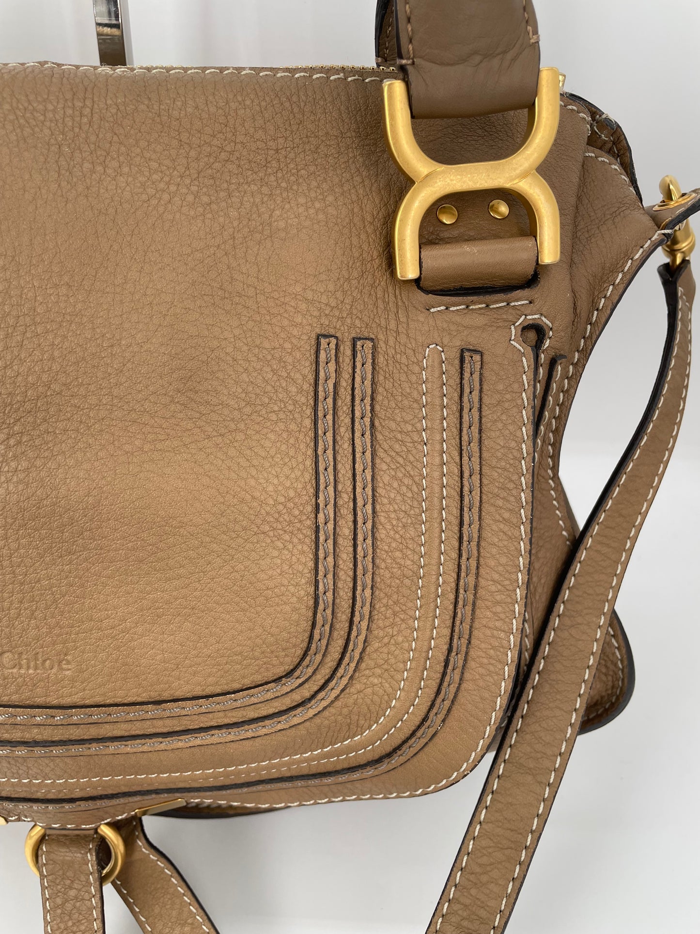 Preloved Chloe Marcie Satchel Bag with long strap, Medium