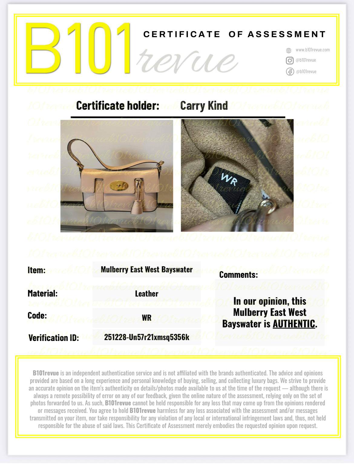 Preloved Mulberry East, West Bayswater Shoulder Bag