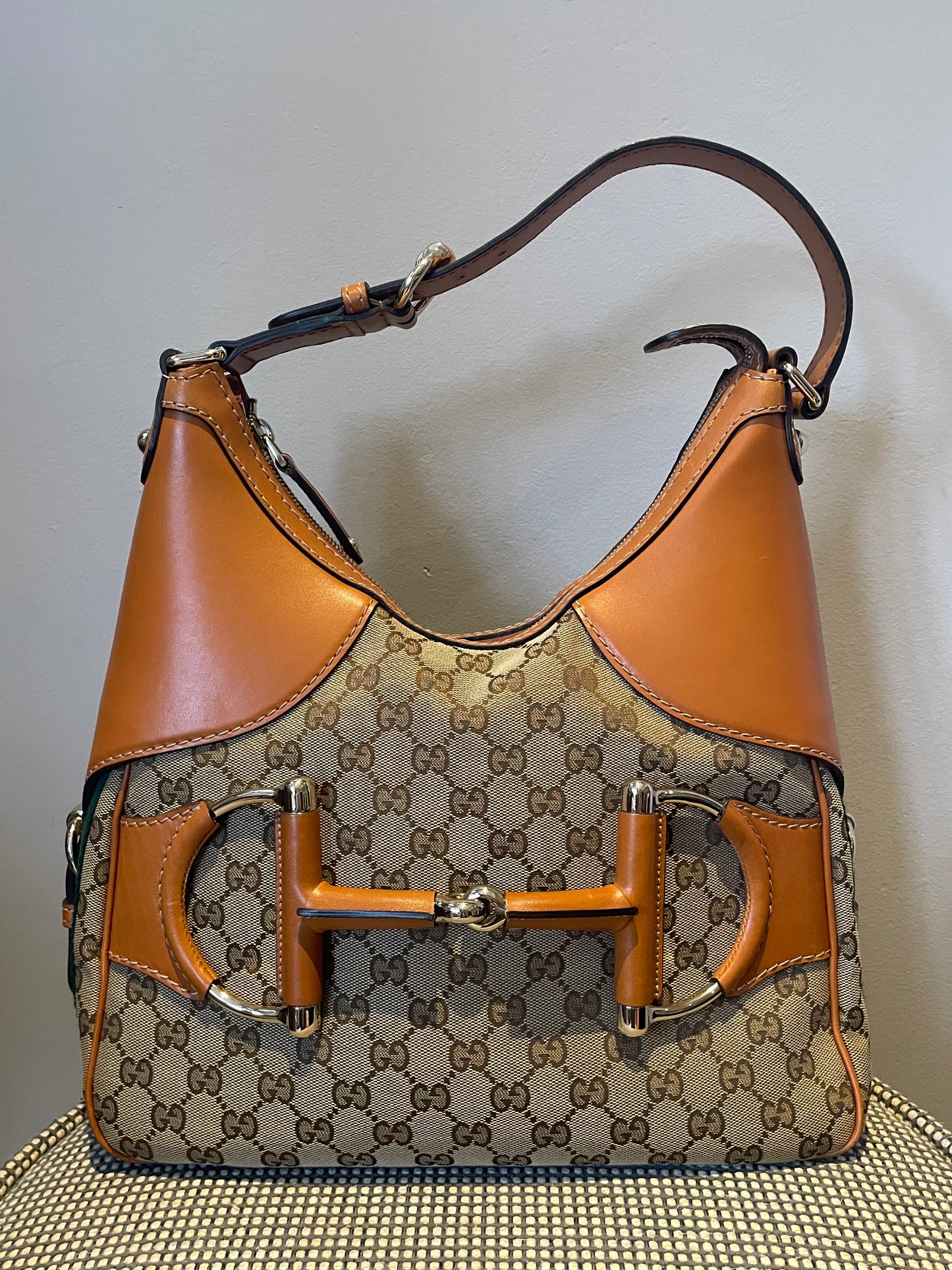 Preloved Gucci GG Heritage Horsebit Hobo Bag