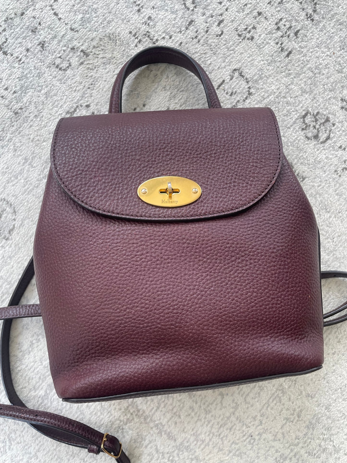 Preloved Mulberry Calfskin Bayswater Backpack, Mini