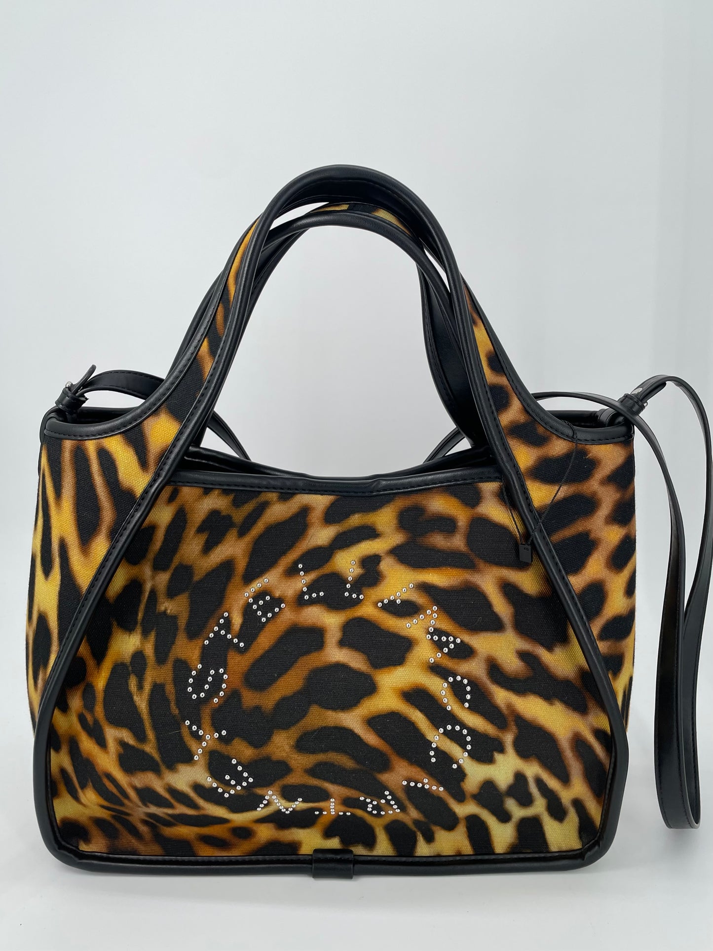 Preloved Stella McCartney Leopard Print Studded Tote Bag