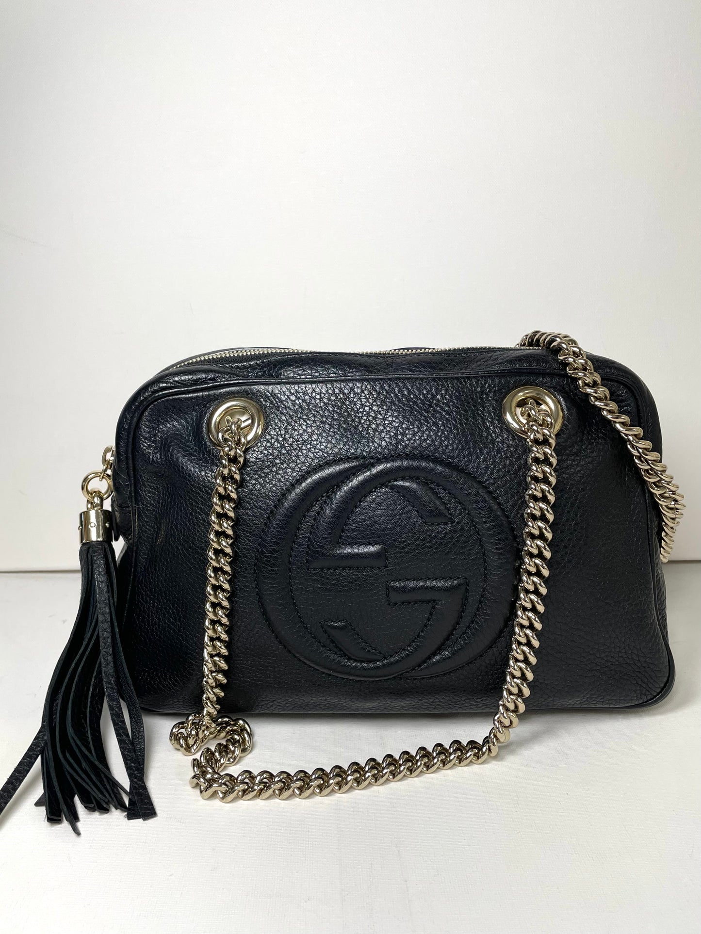 Preloved Gucci Chain Bowling Bag, Small