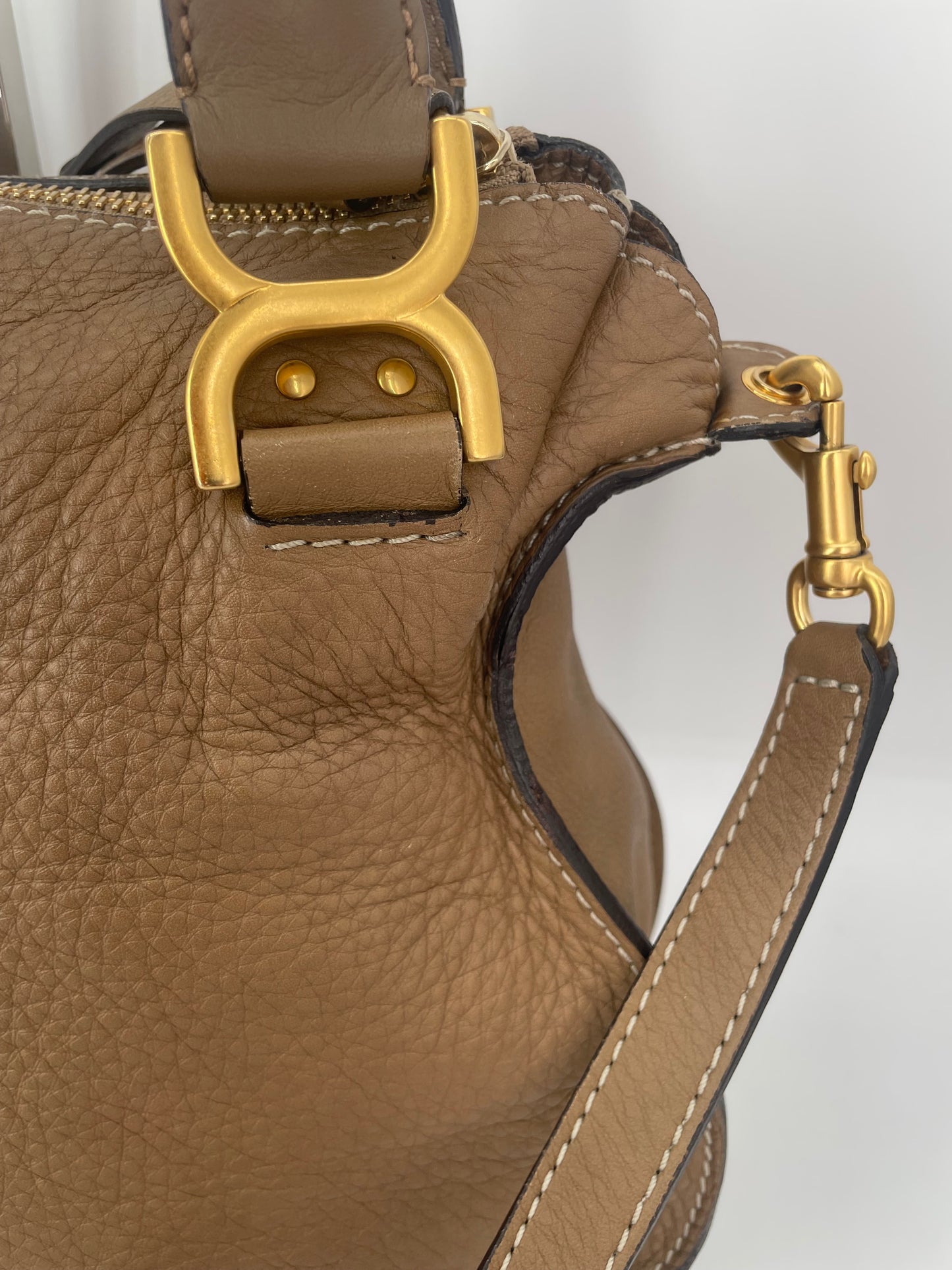 Preloved Chloe Marcie Satchel Bag with long strap, Medium