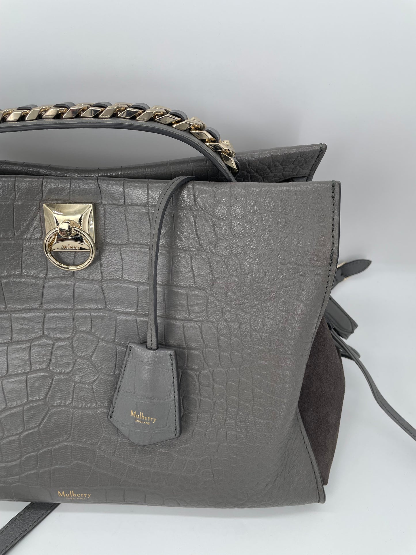 Preloved Mulberry Iris Top Handle Bag, Large
