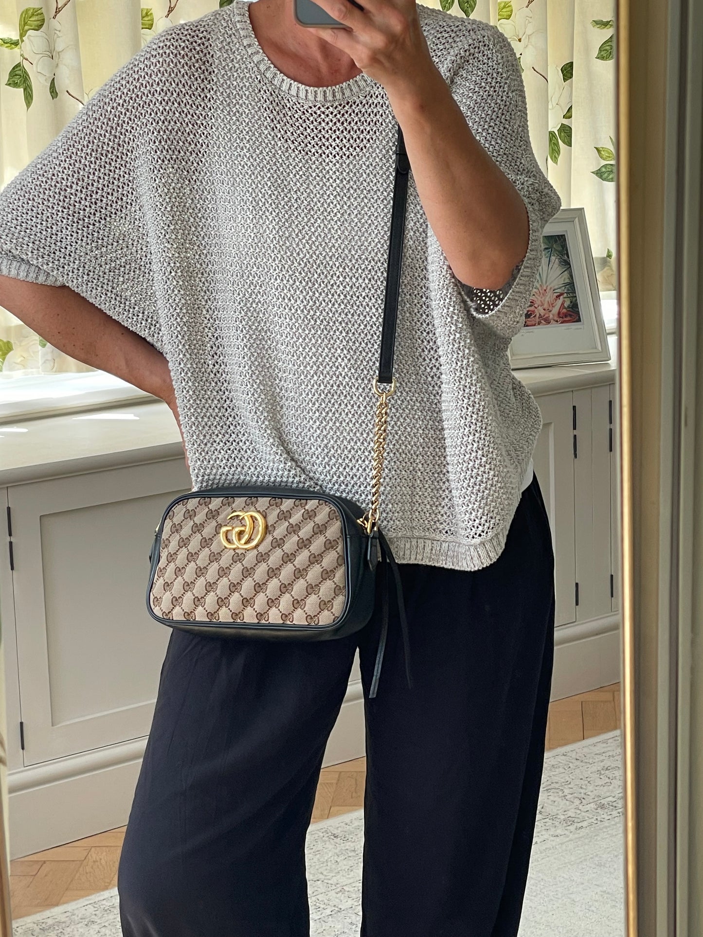 Preloved Gucci Matelasse Diagonal GG Marmont Bag, Small