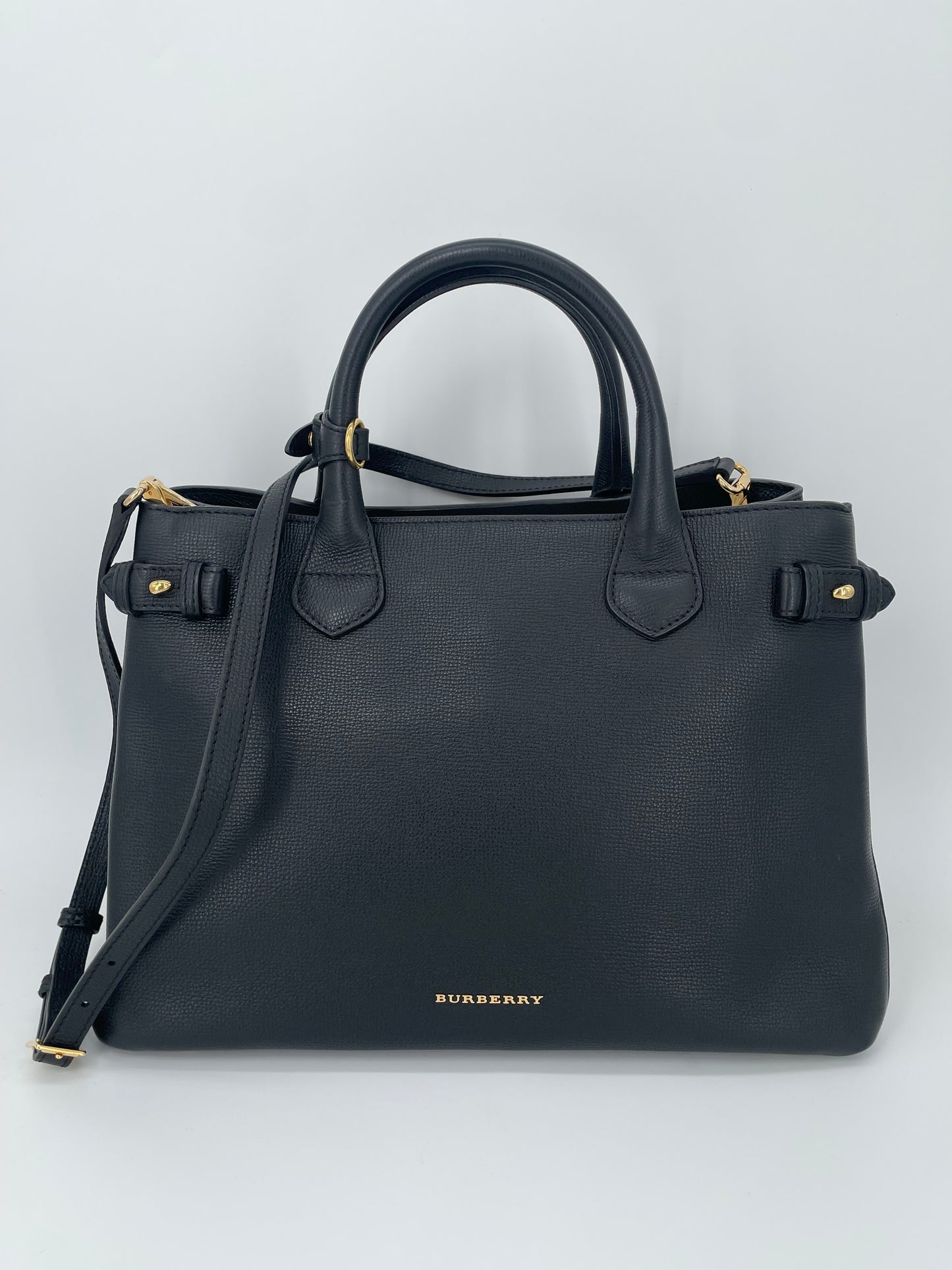 Preloved Burberry Banner Two Way Tote Bag, Medium