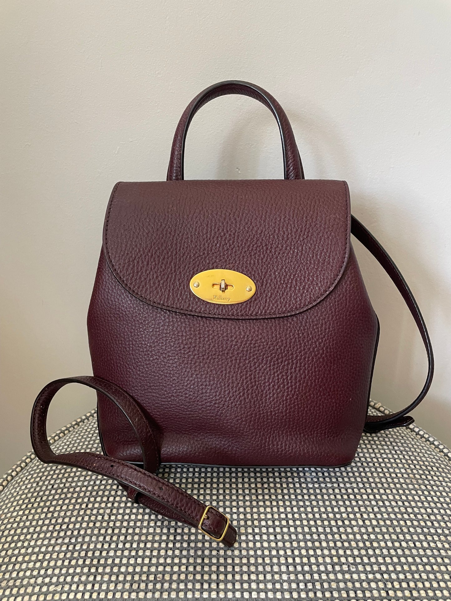 Preloved Mulberry Calfskin Bayswater Backpack, Mini