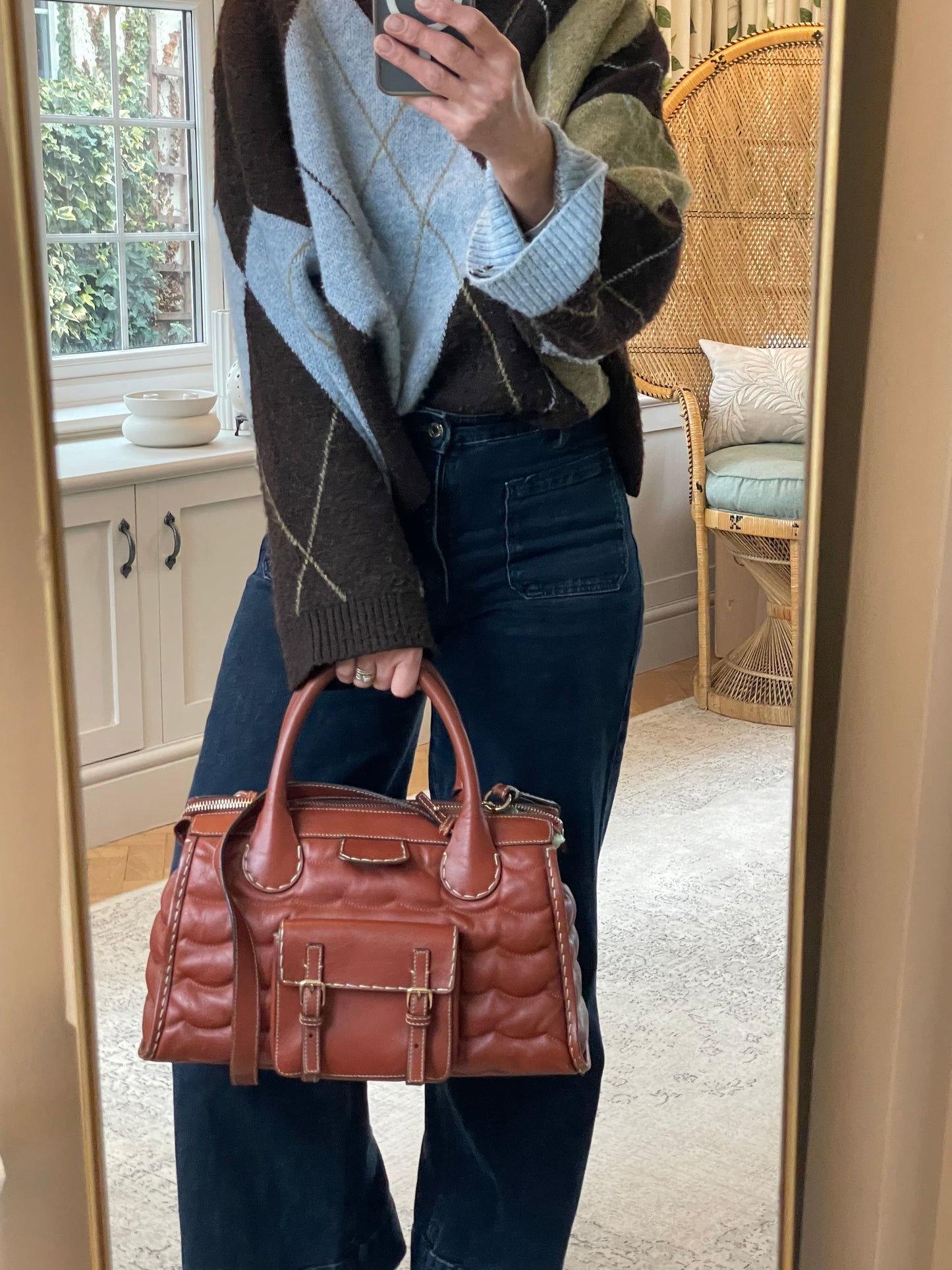 Preloved Chloe Edith Satchel Tote Bag, Medium