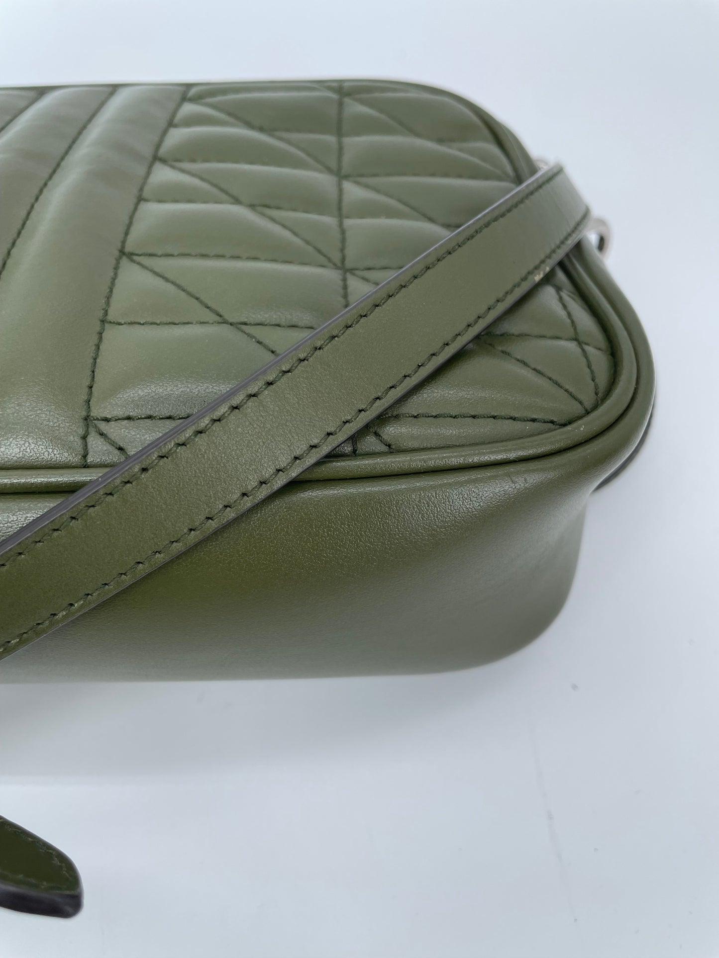 Preloved Gucci Quilted Leather Geometric Marmont Crossbody Bag, Small