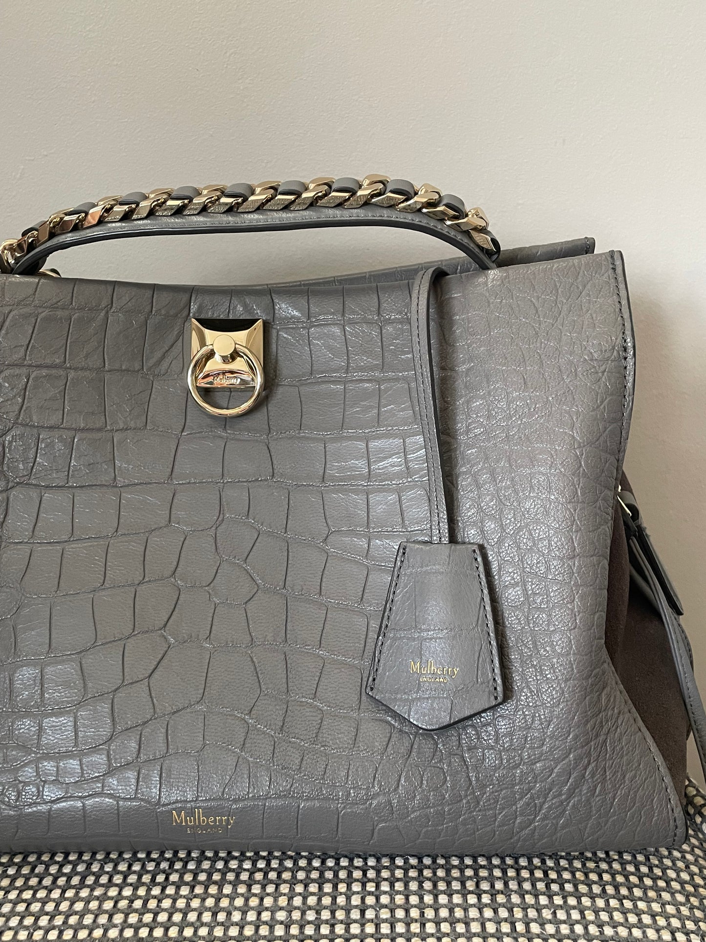 Preloved Mulberry Iris Top Handle Bag, Large
