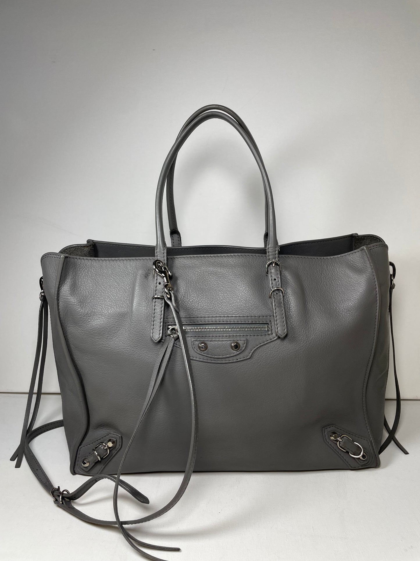 Preloved Balenciaga Papier Side Zip Tote, Medium