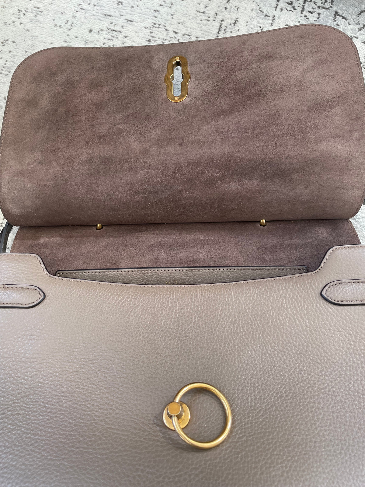 Preloved Mulberry Amberley Top Handle Satchel Bag, Large