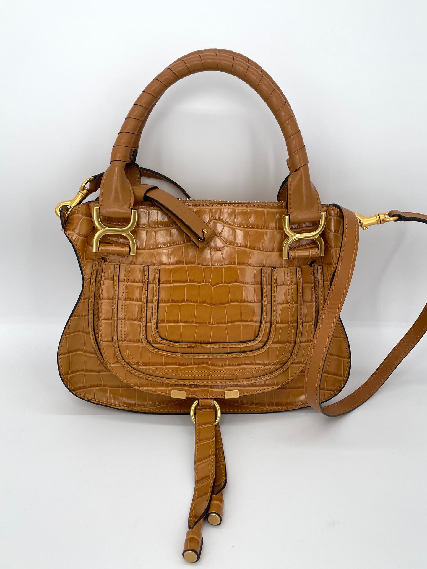 Preloved Chloe Marcie Satchel Bag with Long Strap