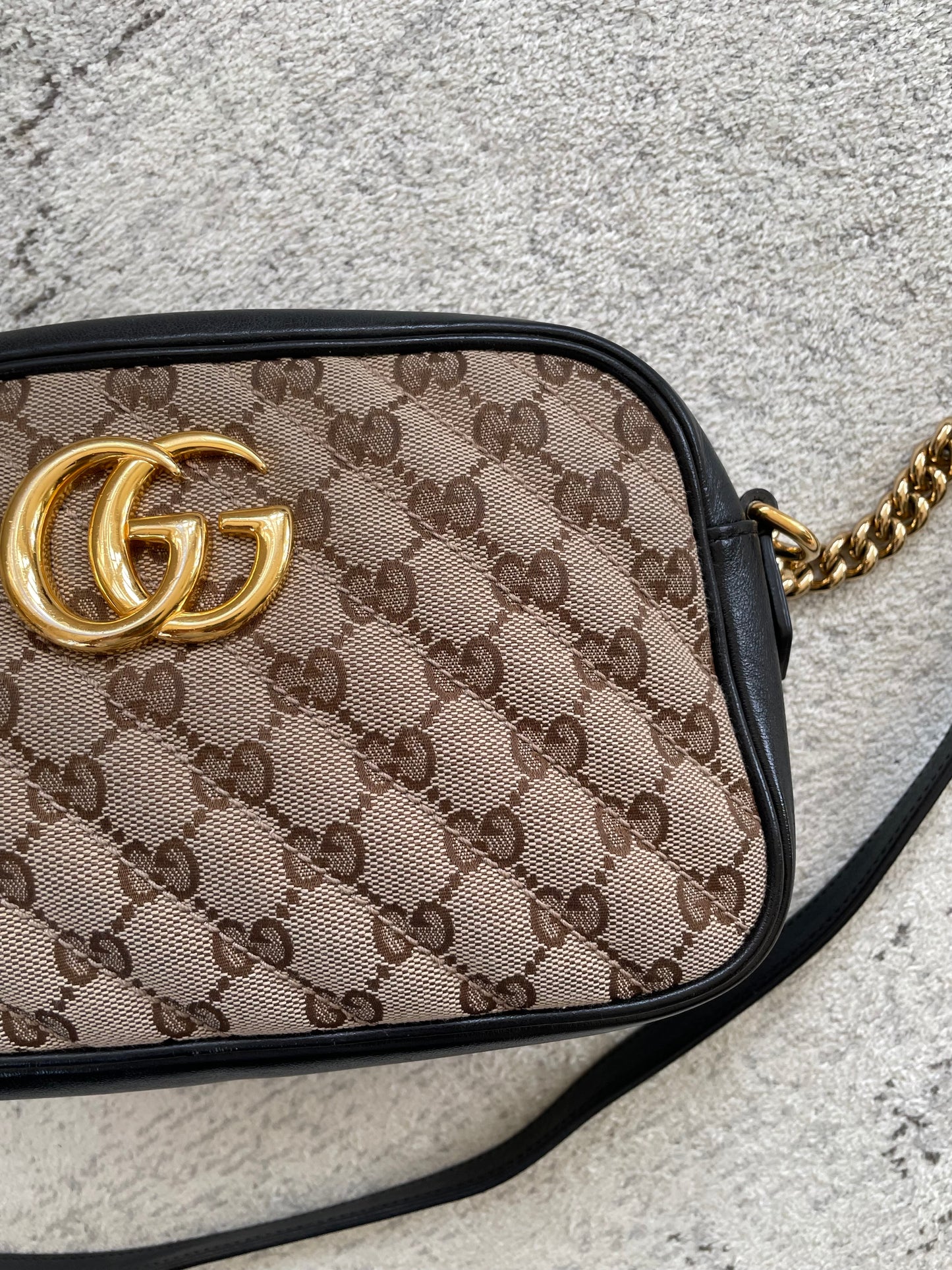 Preloved Gucci Matelasse Diagonal GG Marmont Bag, Small
