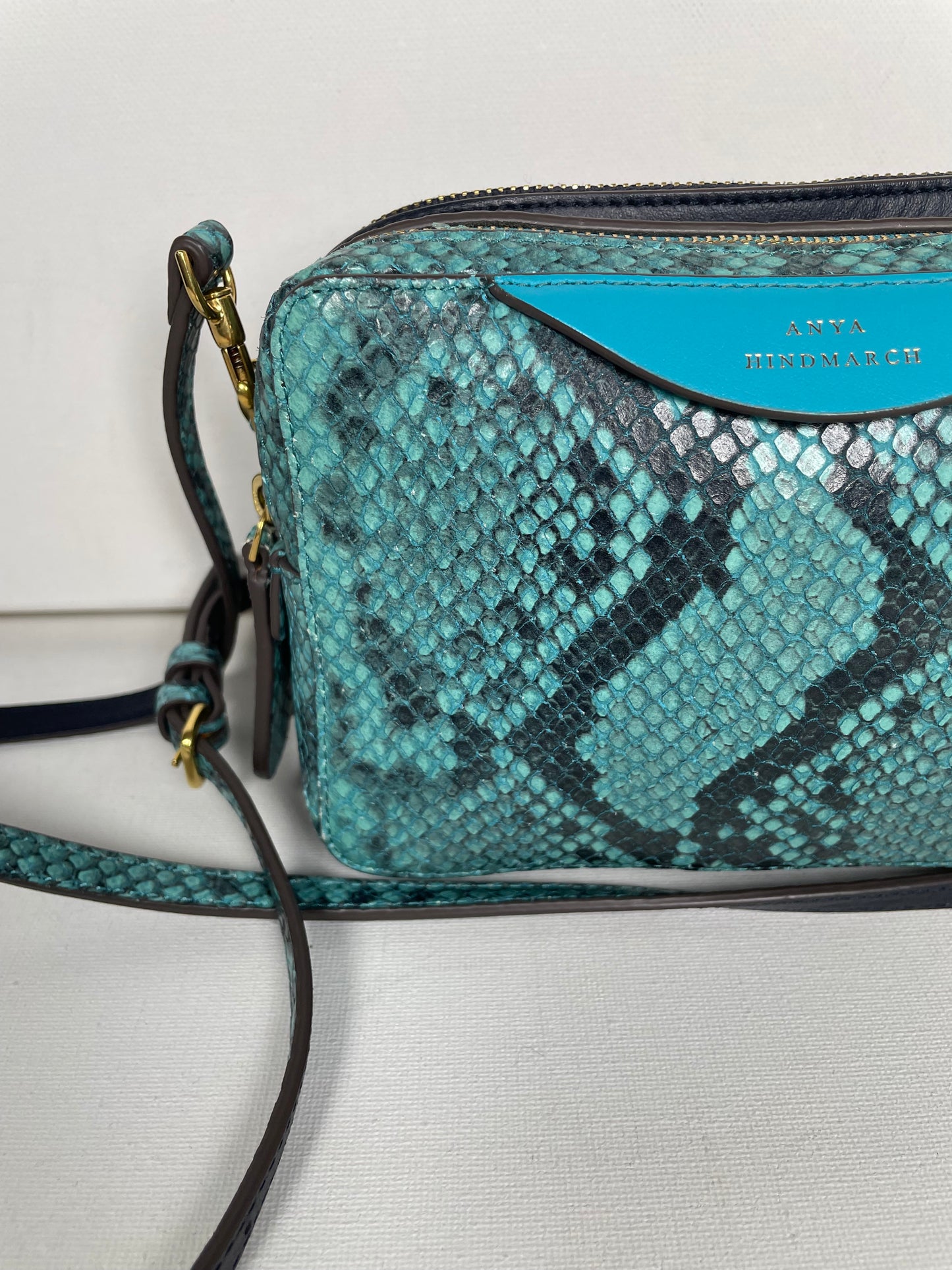 Preloved Anya Hindmarch Double Zip Crossbody Bag