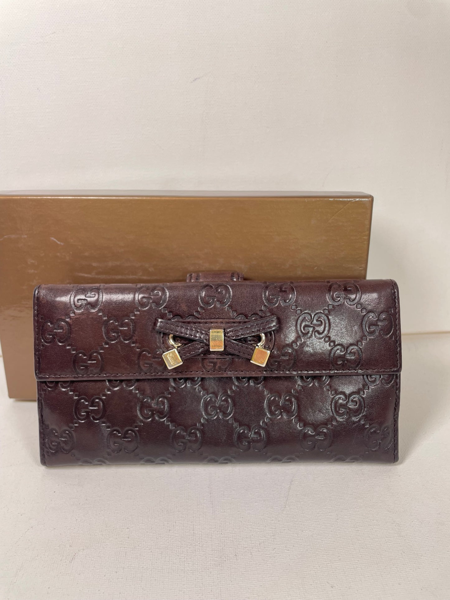 Preloved Gucci Guccissima Bifold long wallet