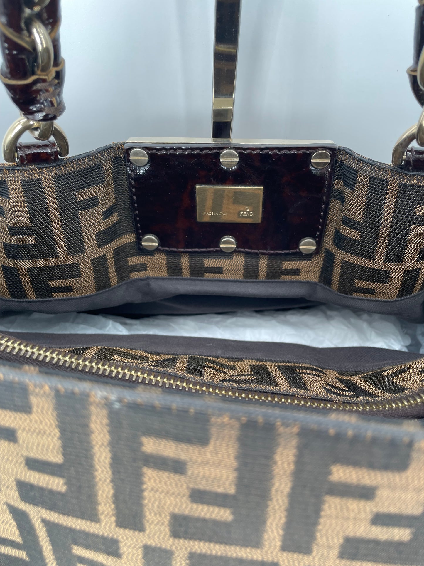 Preloved Fendi Zucca Mia Tote Bag, Large