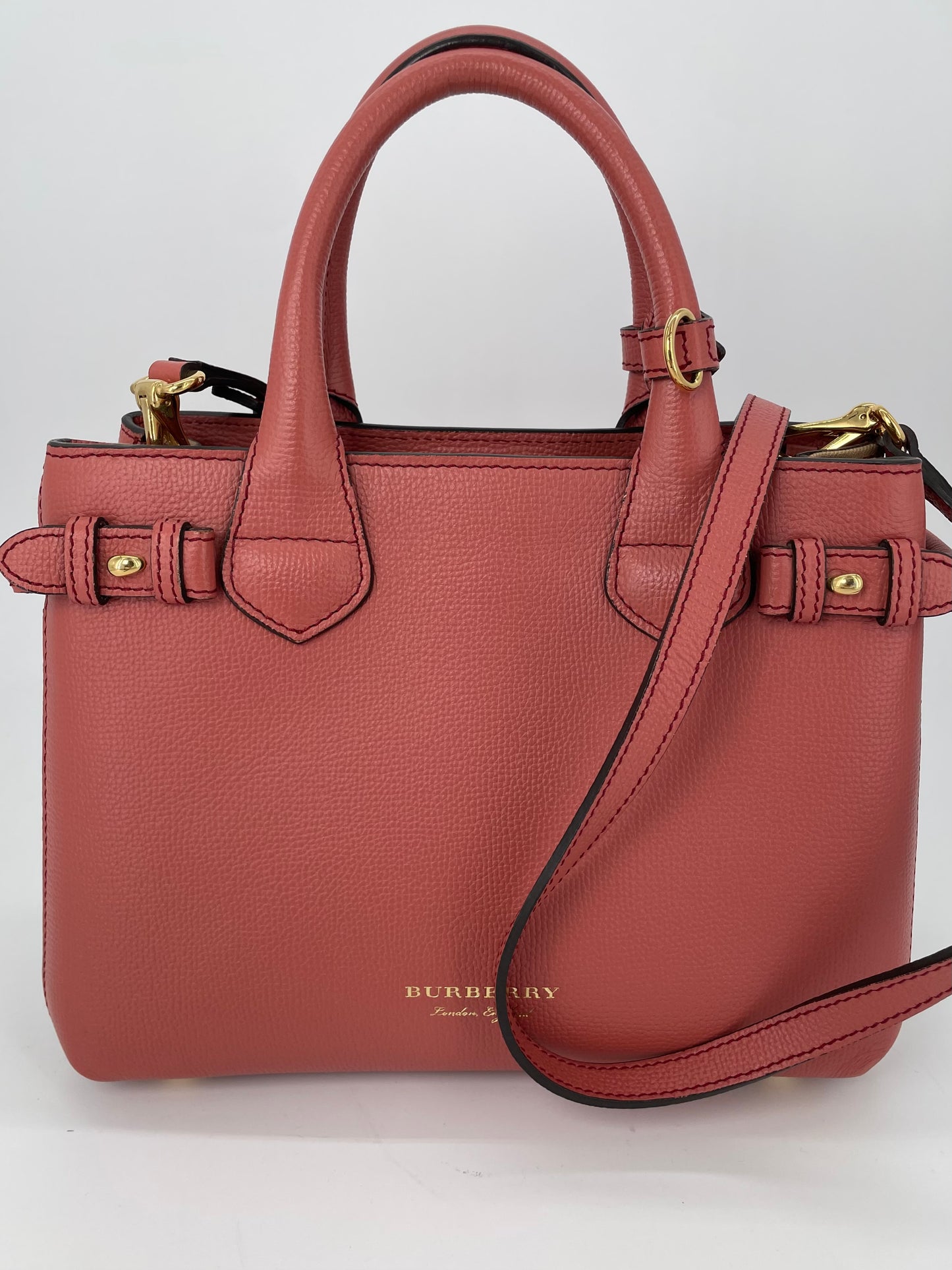 Preloved Burberry Banner Two Way Tote Bag, Small