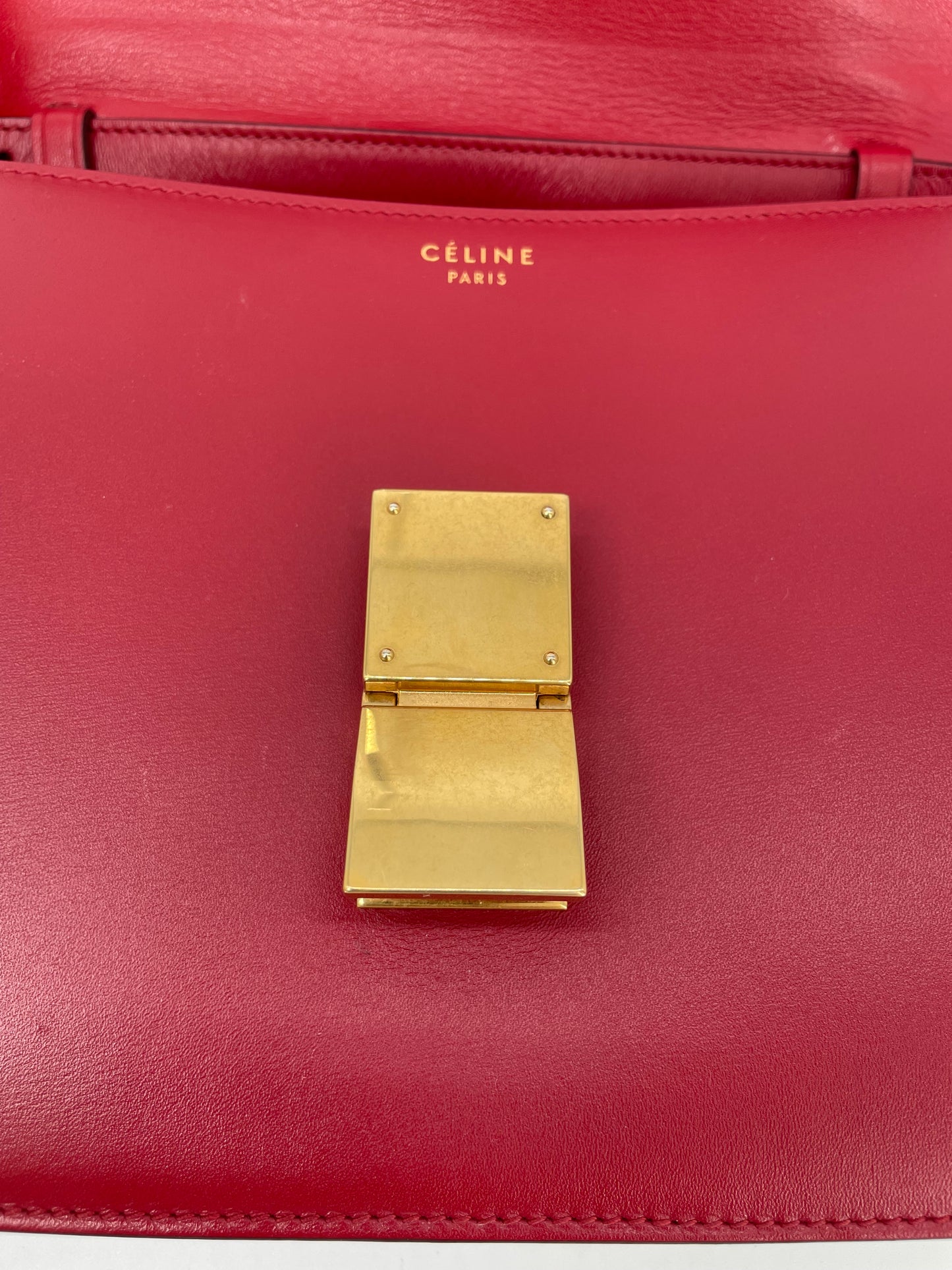 Preloved Celine Classic Box Shoulder Bag, Mesium