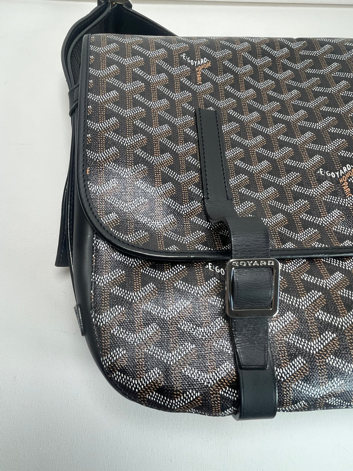 Preloved Goyard Goyardine Belvedere Messenger Bag, GM