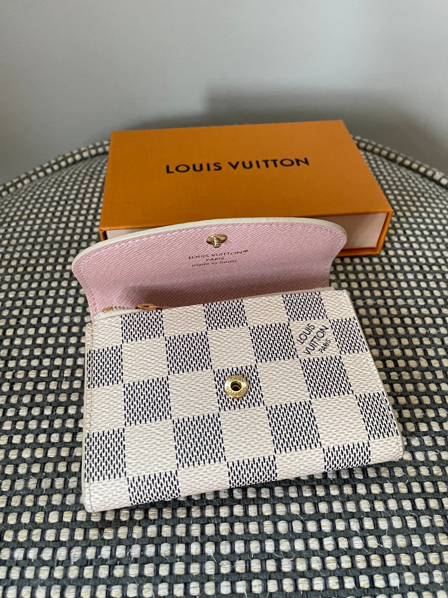Preloved Louis Vuitton Rosalie Damier Azur Compact Coin Wallet
