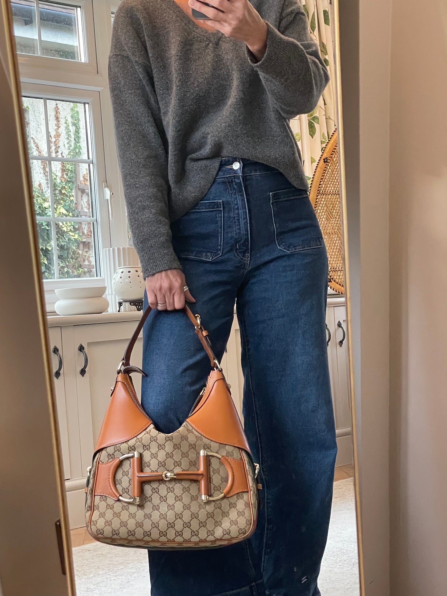 Preloved Gucci GG Heritage Horsebit Hobo Bag