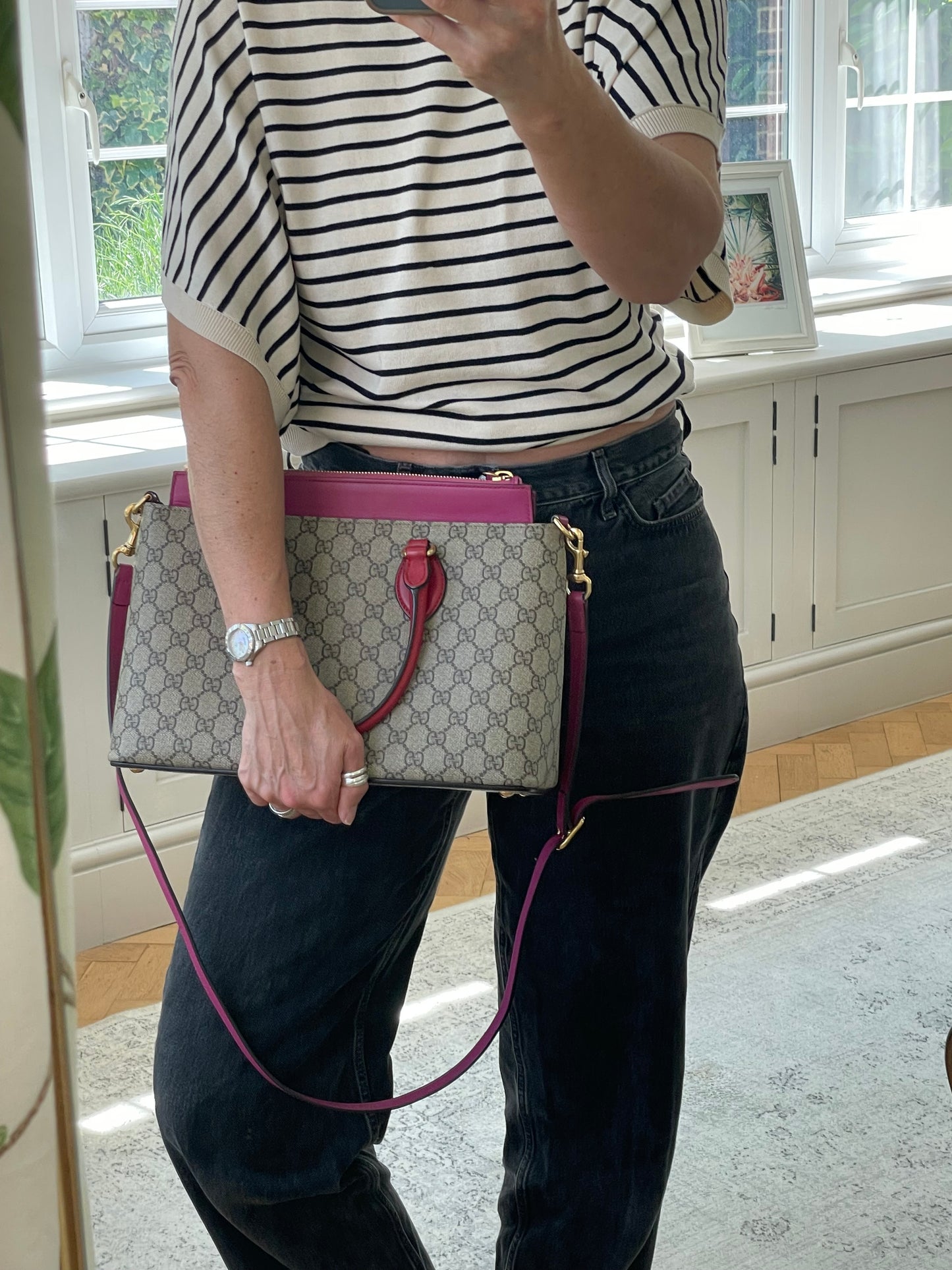 Preloved Gucci Supreme Monogram Tote Bag