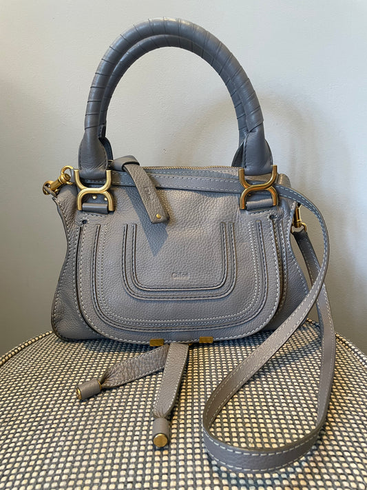 Preloved Chloe Marcie Satchel Bag with Long Strap, Small