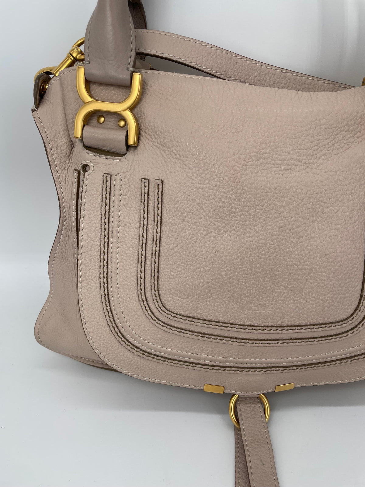 Preloved Chloe Marcie Two Handle Satchel Bag with Long Strap