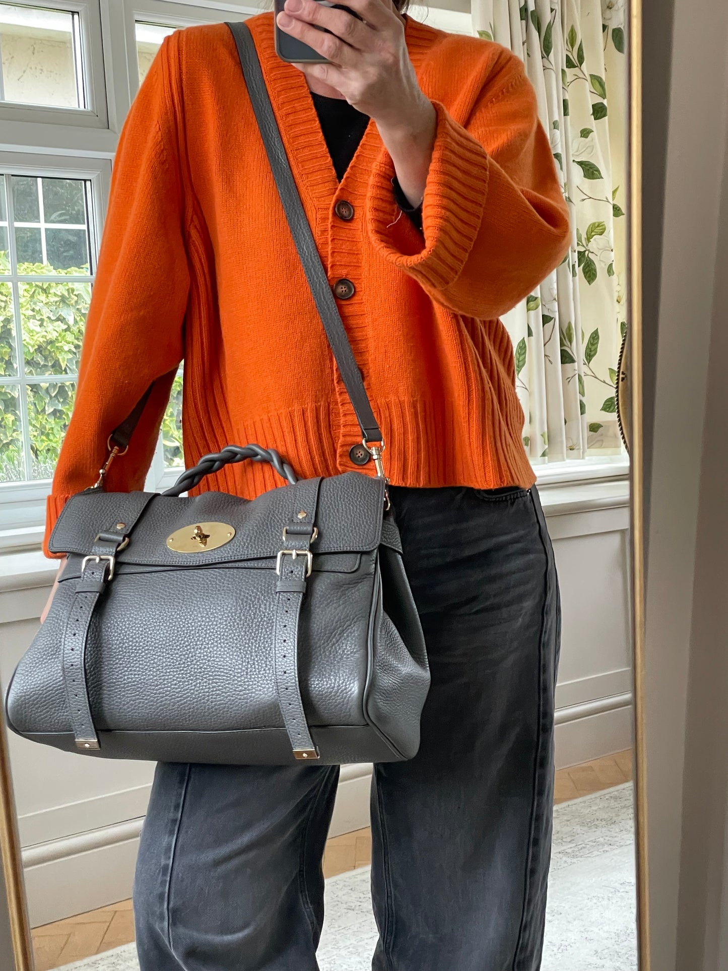 Preloved Mulberry Alexa Satchel Bag, Oversized