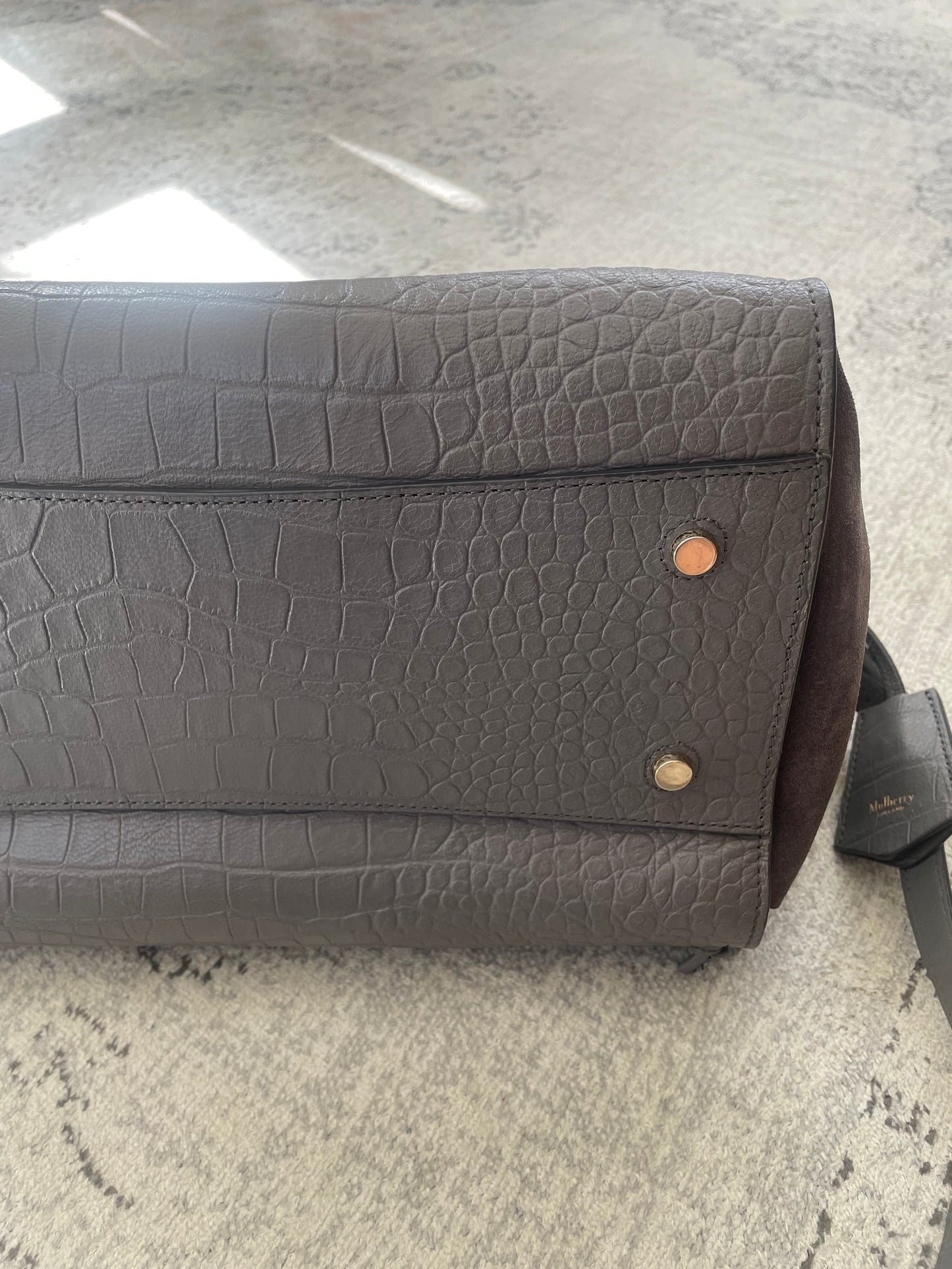 Preloved Mulberry Iris Top Handle Bag, Large