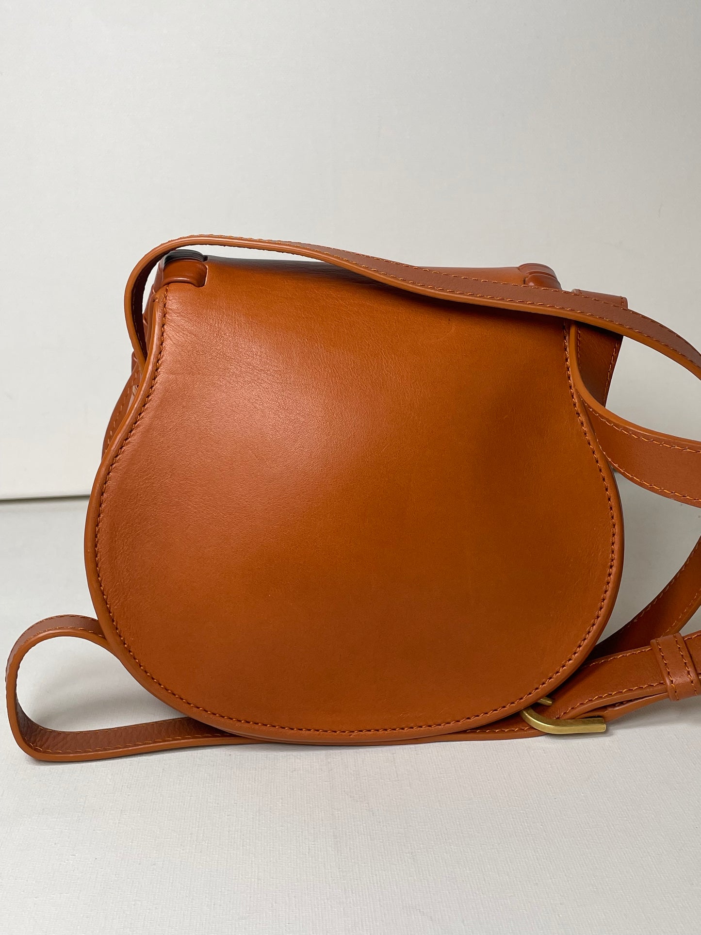 Preloved Chloe Marcie Oversized Stitched Crossbody Bag, Small