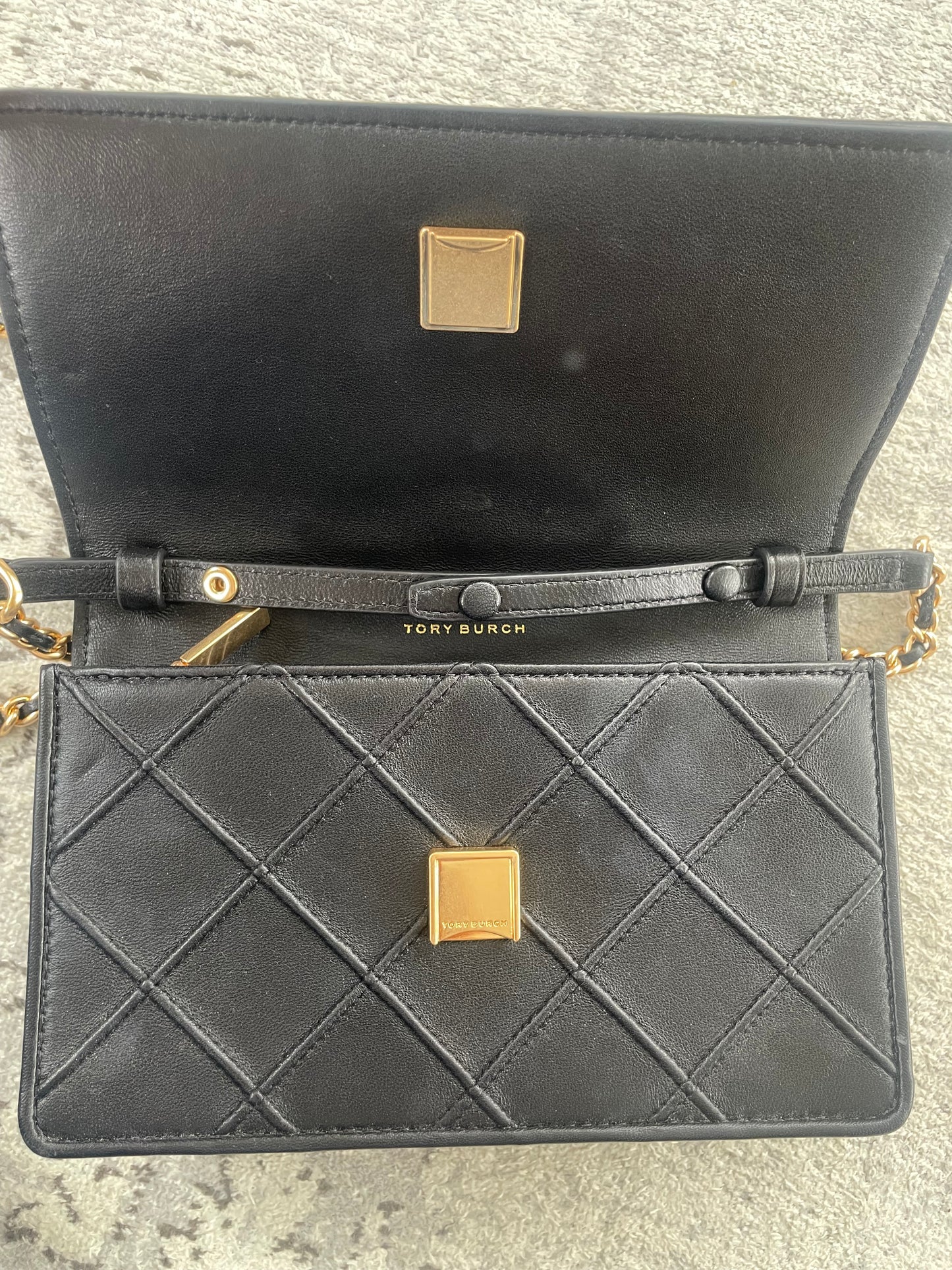 Preloved Tory Burch Fleming Soft Chain Wallet