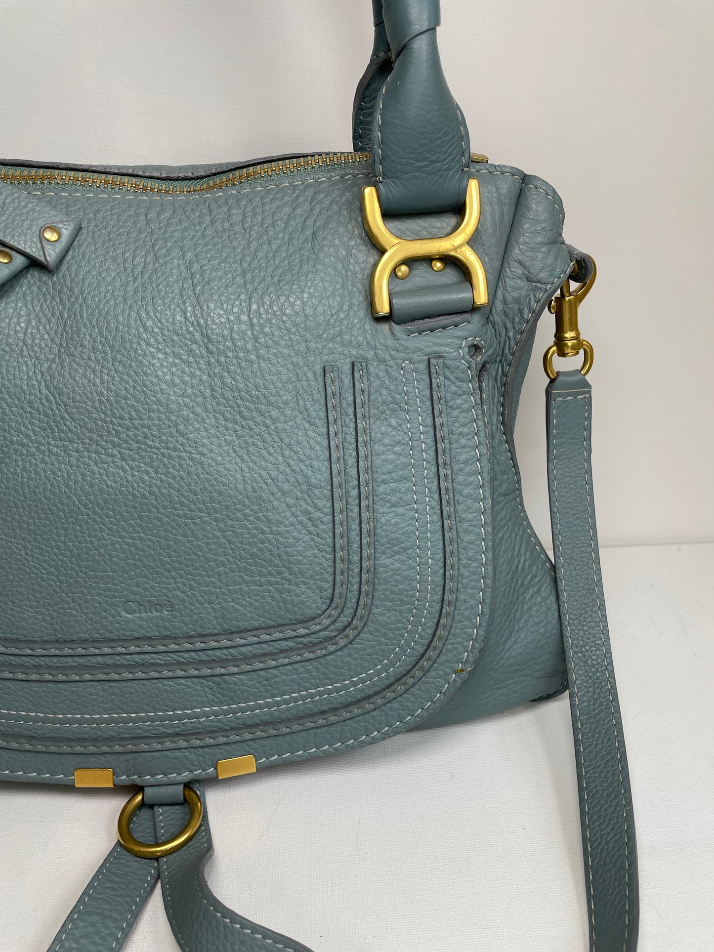 Preloved Chloe Marcie Satchel Bag with long strap, Medium