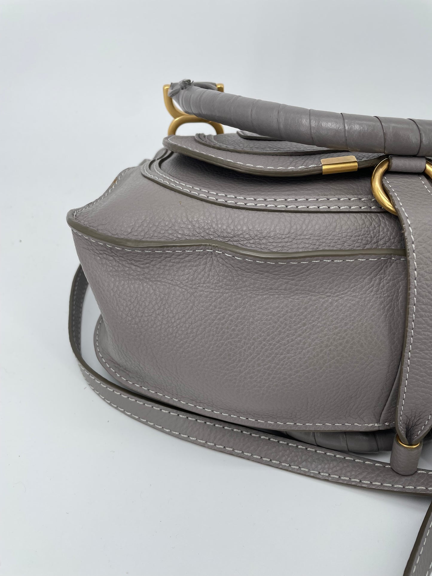 Preloved Chloe Marcie Satchel Bag with Long Strap, Small