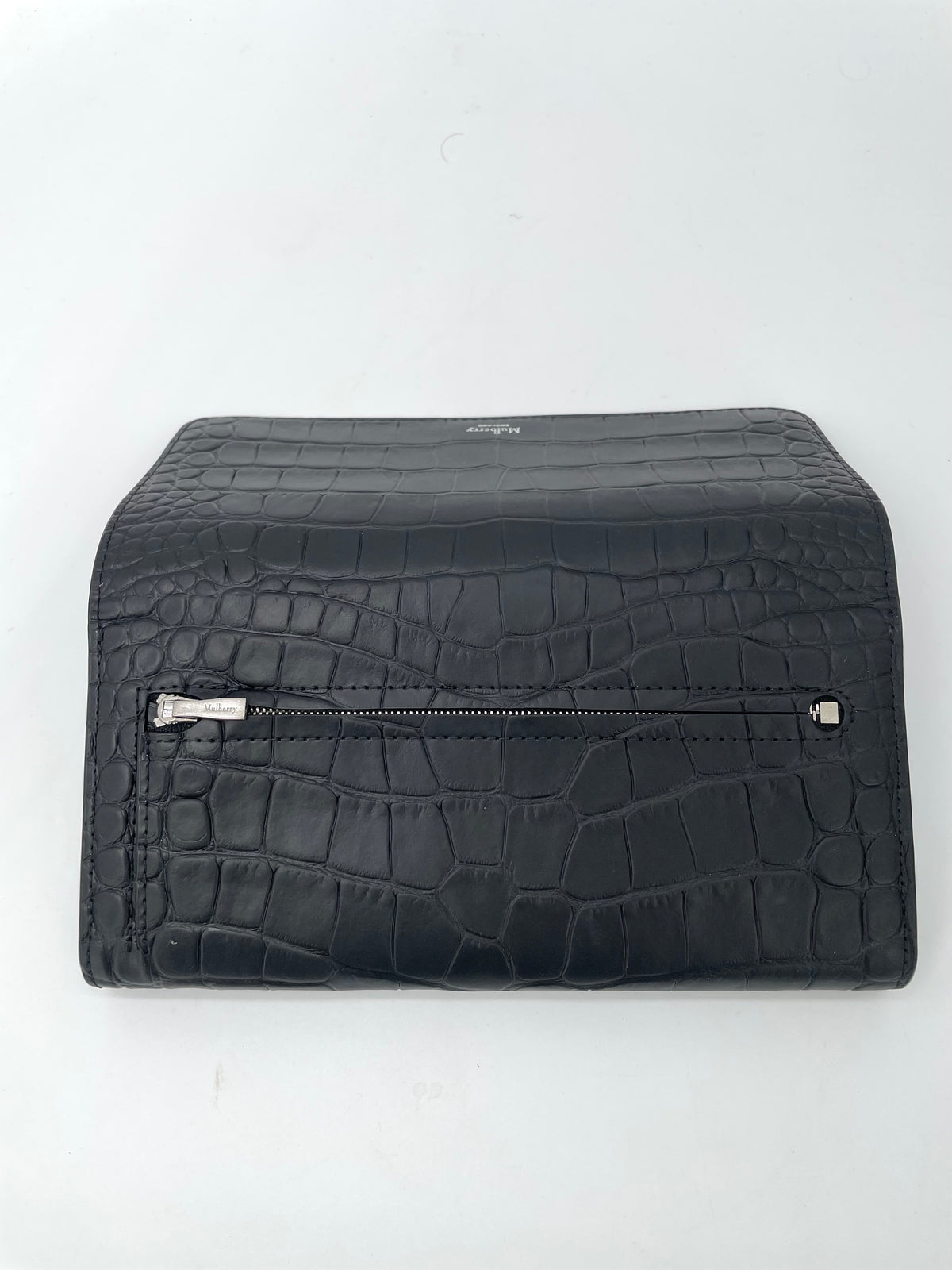 Preloved Mulberry Continental Moc Croc  Wallet, Large