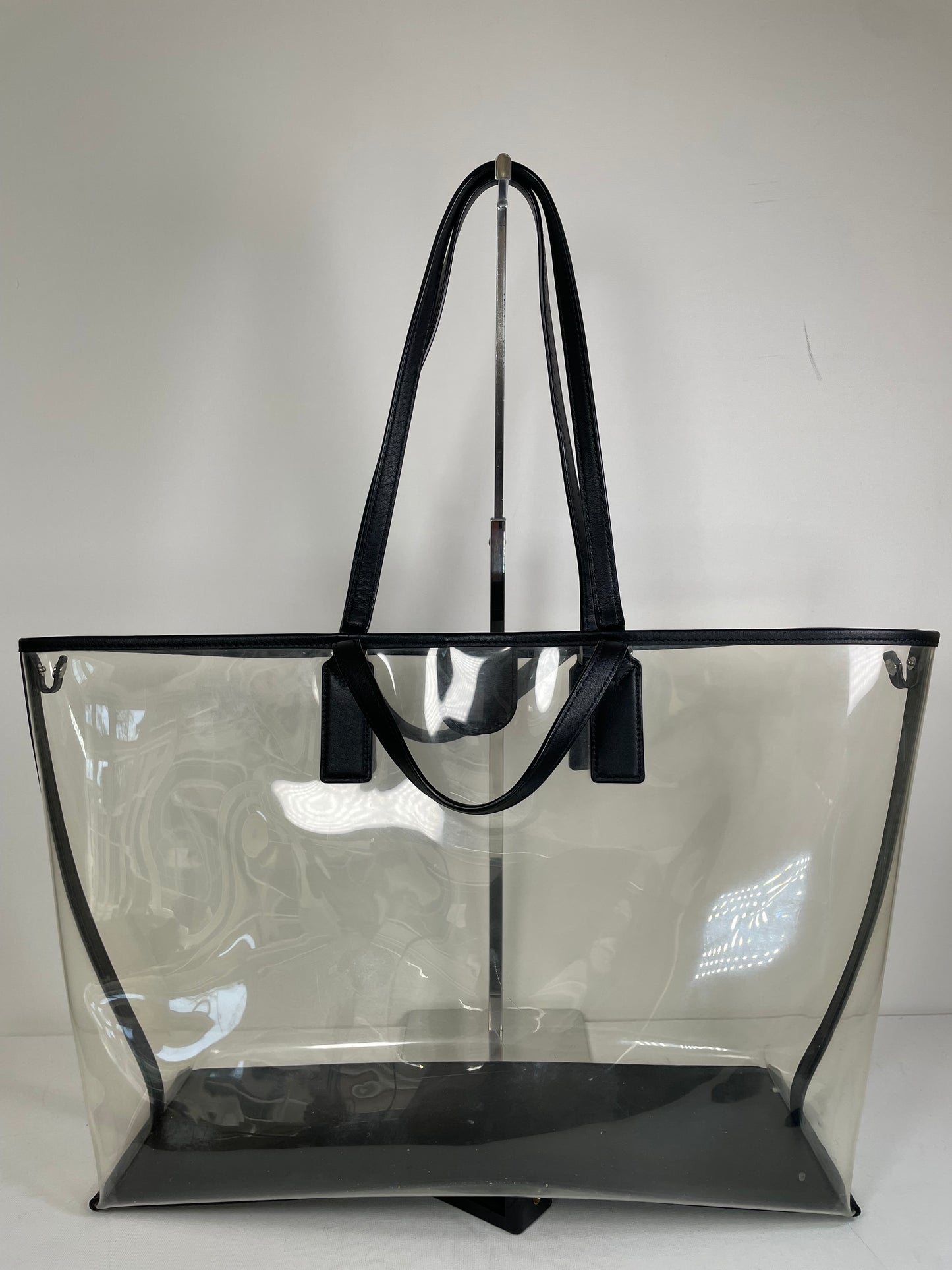 Preloved MCM Glitch Logo Shopping Tote, Large