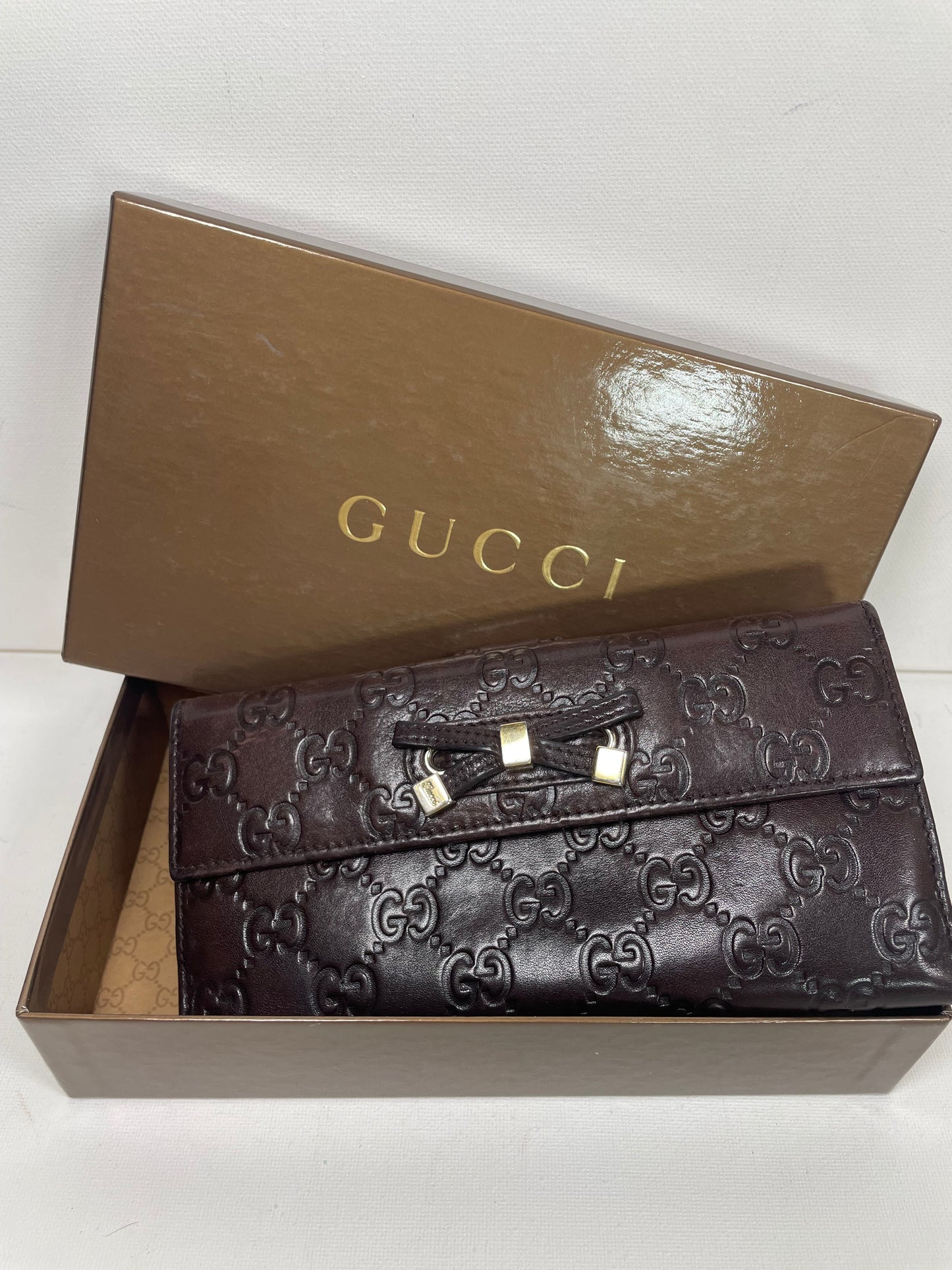 Preloved Gucci Guccissima Bifold long wallet