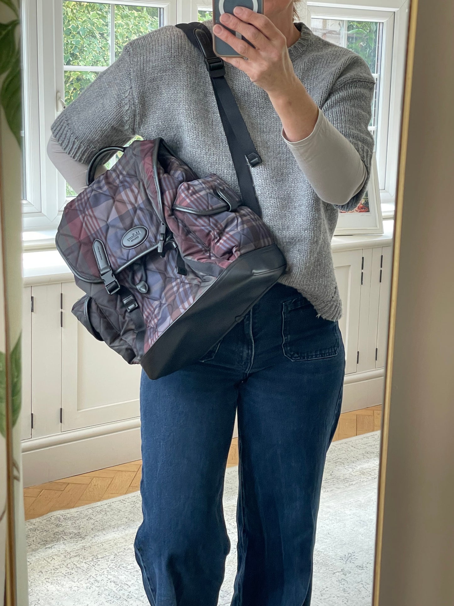 Preloved Mulberry Heritage Check Backpack