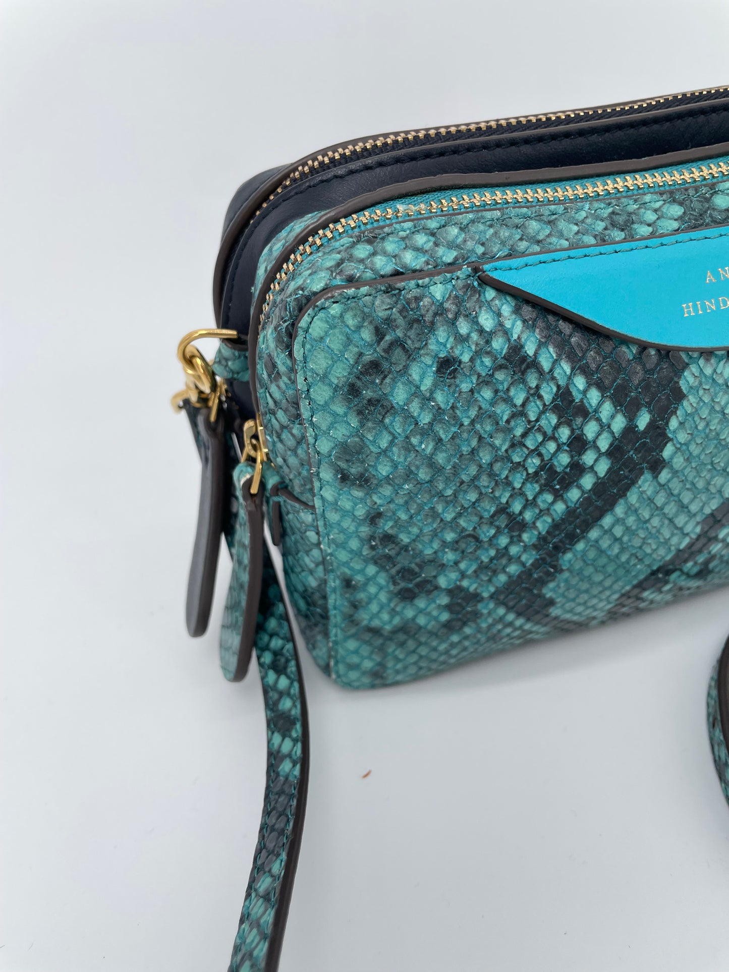 Preloved Anya Hindmarch Double Zip Crossbody Bag