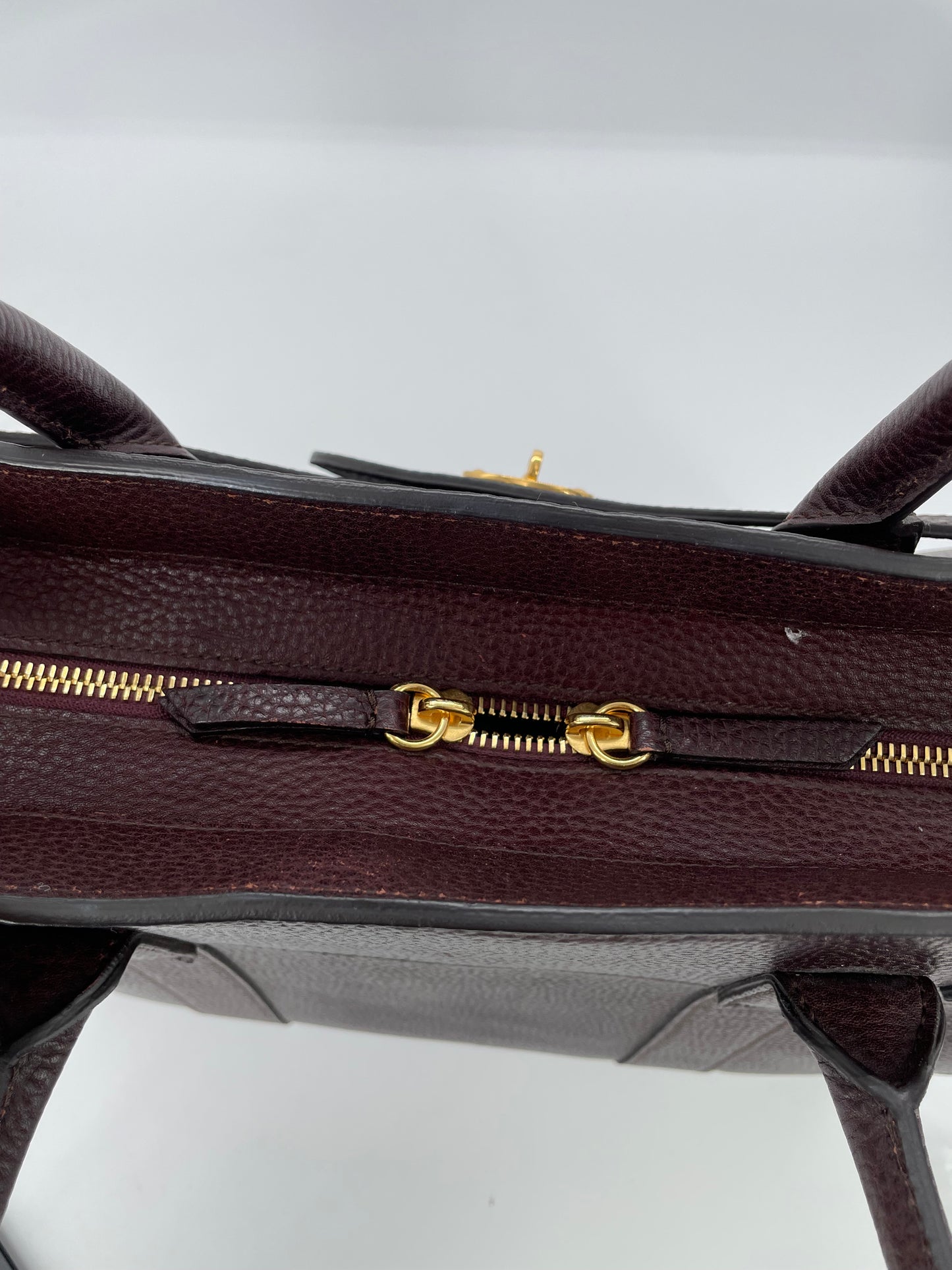 Preloved Mulberry Classic Grain Zipped Bayswater Bag, Large