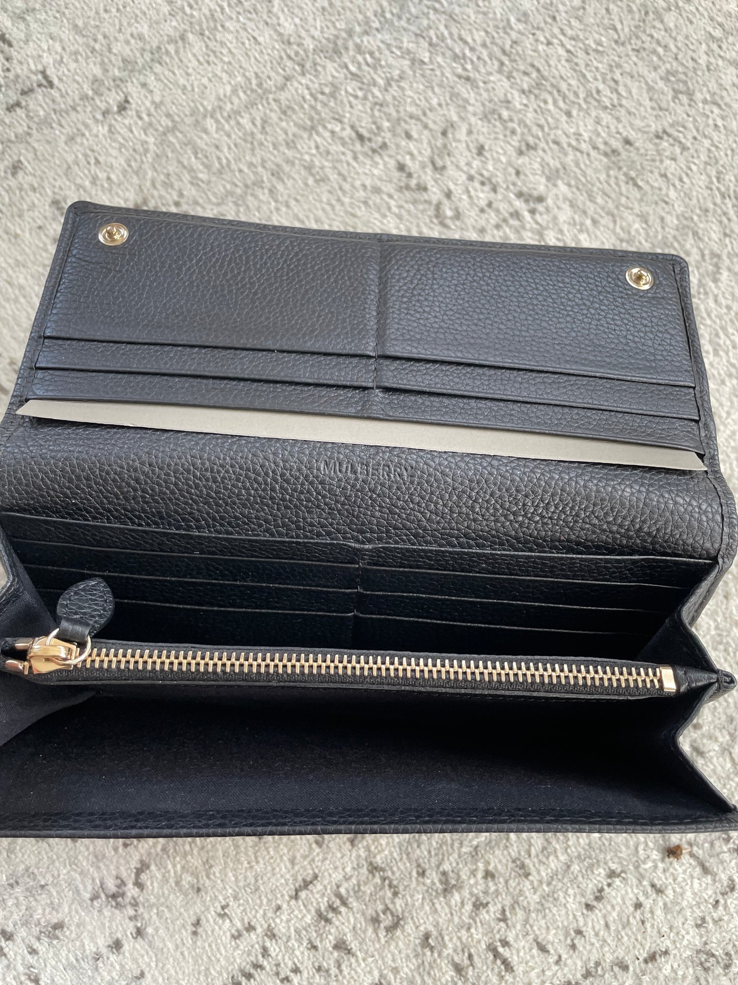 Preloved Mulberry Continental Tree Classic Grain Wallet
