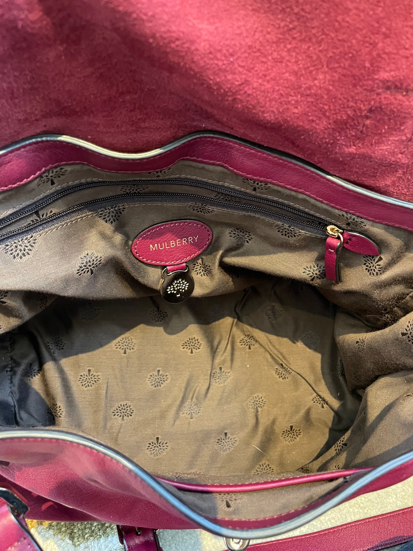 Preloved Mulberry Alexa Satchel Bag, Regular