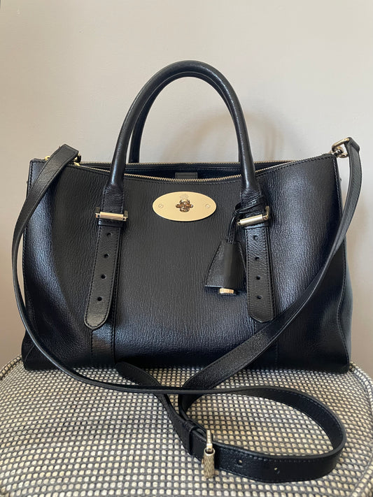 Preloved Mulberry Bayswater Double Zip Tote Bag, Large